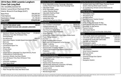 2016 RAM 3500 Laramie Longhorn