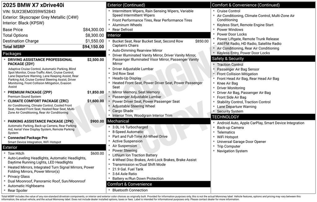 2025 BMW X7 xDrive40i